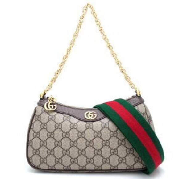 Gucci Handbag Ophidia GG Supreme Canvas Leather Beige Ebony - Picture 9 of 9